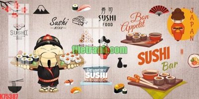 File in trần File gốc in tranh nền tường tổng hợp K75387 (bản gốc 3D) sống động