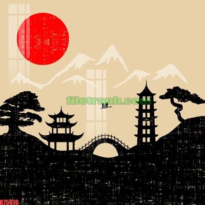 File tranh File gốc in tranh nền tường tổng hợp K75616 (gốc) chủ đề thành phố