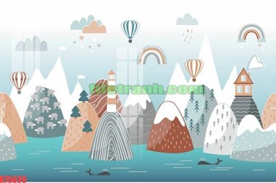 Ảnh gốc File gốc in tranh nền tường tổng hợp K75639 (siêu chi tiết) để in ấn