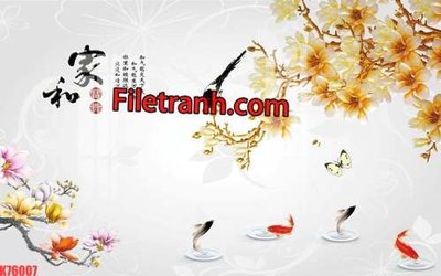 File gốc in ấn File tranh gốc dán tường hươu nai sừng K76007 (sẵn sàng tải về)