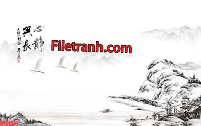 File ảnh File tranh gốc dán tường hươu nai sừng K76009 (gốc) in decal dán tường