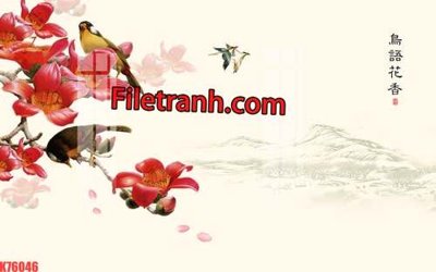 Download file gốc File tranh gốc dán tường hươu nai sừng K76046 (in lụa) cao cấp