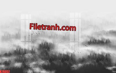 Tải file File tranh gốc dán tường hươu nai sừng K76057 (gốc) in ấn ngay lập tức