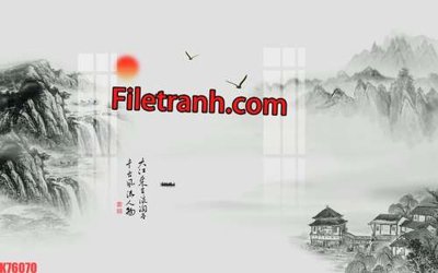 File gốc File tranh gốc dán tường hươu nai sừng K76070 (in ấn) màu sắc trung thực