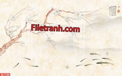 Tải file File tranh gốc dán tường hươu nai sừng K76073 (gốc) làm file tranh quảng cáo