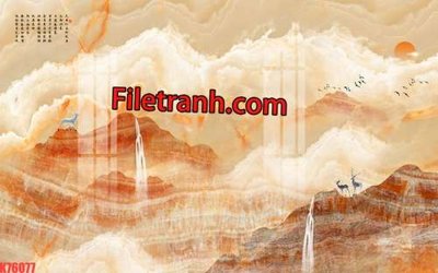File in trần File tranh gốc dán tường hươu nai sừng K76077 (file gốc) xuyên sáng