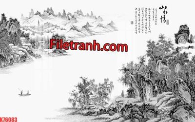 File tranh File tranh gốc dán tường hươu nai sừng K76083 (ảnh gốc) không bị mờ