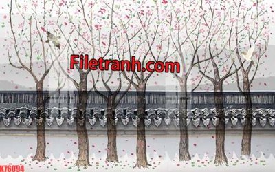 File gốc File tranh gốc dán tường hươu nai sừng K76094 (PSD/TIFF) độ phân giải cao