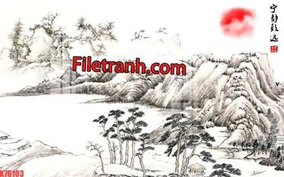 Tải file File tranh gốc dán tường hươu nai sừng K76103 (gốc) in ấn ngay lập tức