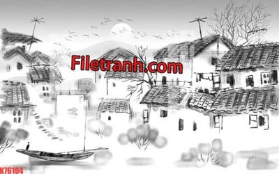 File gốc File tranh gốc dán tường hươu nai sừng K76104 (in tráng gương) hiện đại