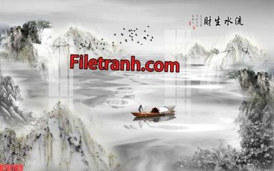 File gốc File tranh gốc dán tường hươu nai sừng K76109 (PSD/TIFF) độ phân giải cao