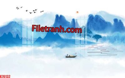 File tranh File tranh gốc dán tường hươu nai sừng K76132 (ảnh gốc) in trần xuyên sáng