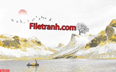 Ảnh gốc File tranh gốc dán tường hươu nai sừng K76140 (siêu chi tiết) để in ấn