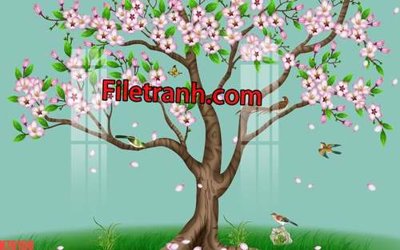 Tải file File tranh gốc dán tường hươu nai sừng K76150 (gốc) làm file tranh quảng cáo