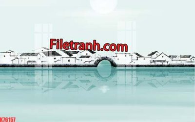 File gốc File tranh gốc dán tường hươu nai sừng K76157 (in lụa) cao cấp