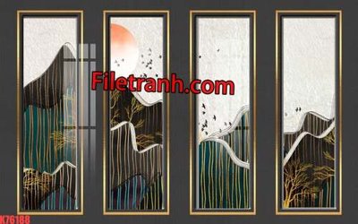 File gốc File tranh gốc dán tường hươu nai sừng K76188 (PNG) trong suốt (transparent)