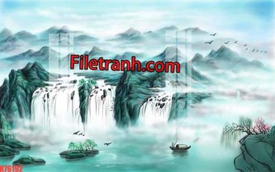 File gốc in tráng gương File tranh gốc dán tường hươu nai sừng K76192 chi tiết