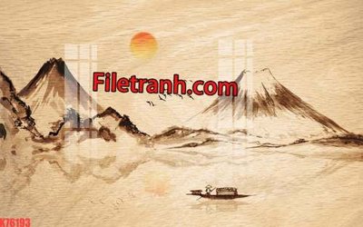 File gốc File tranh gốc dán tường hươu nai sừng K76193 (bản quyền) cho in ấn