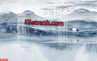 File tranh File tranh gốc dán tường hươu nai sừng K76195 (ảnh gốc) in trần nhà