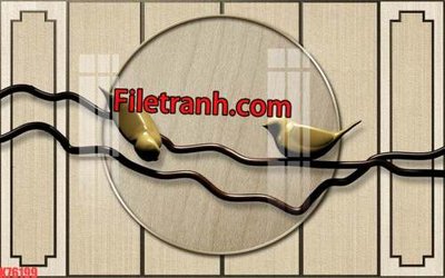 Tải file gốc File tranh gốc dán tường hươu nai sừng K76199 (để in lụa)