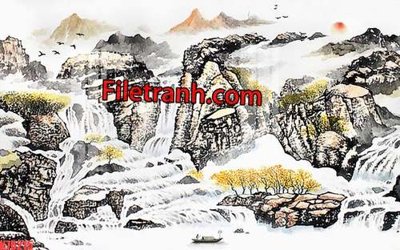 File gốc File tranh gốc dán tường hươu nai sừng K76215 (trang trí) phòng làm việc