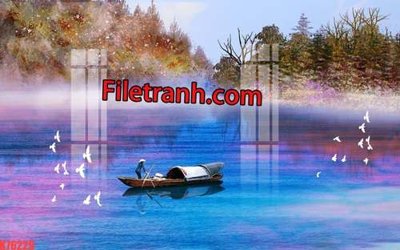 File in mica File tranh gốc dán tường hươu nai sừng K76229 (bản gốc) siêu trong