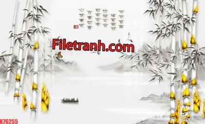 File tranh gốc PSD File tranh gốc dán tường hươu nai sừng K76255 còn nguyên layer