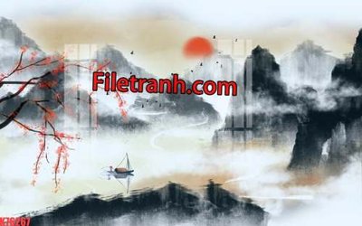 File gốc File tranh gốc dán tường hươu nai sừng K76267 (trang trí) cho phòng khách