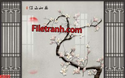 File in trần File tranh gốc dán tường hươu nai sừng K76272 (bản gốc 3D) sống động