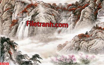 Tải file File tranh gốc dán tường hươu nai sừng K76280 (ảnh gốc) in tranh kính