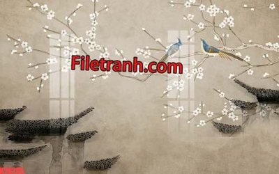 File tranh File tranh gốc dán tường hươu nai sừng K76295 (bản gốc) treo quán cafe