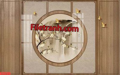 Tải file gốc File tranh gốc dán tường hươu nai sừng K76299 (bản PSD) đầy đủ layer