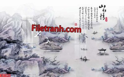 File tranh File tranh gốc dán tường hươu nai sừng K76322 (gốc) chủ đề động vật