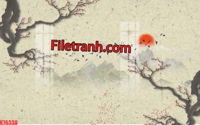 Download file File tranh gốc dán tường hươu nai sừng K76338 (chuẩn in) chất lượng cao