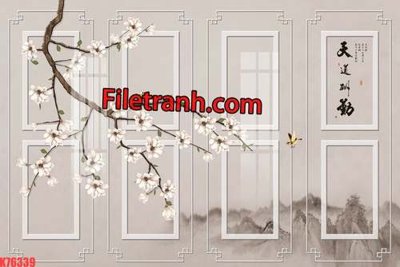 File gốc File tranh gốc dán tường hươu nai sừng K76339 (PNG) chất lượng cao