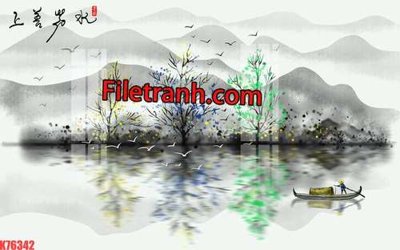 Tải file gốc File tranh gốc dán tường hươu nai sừng K76342 (để in lụa)