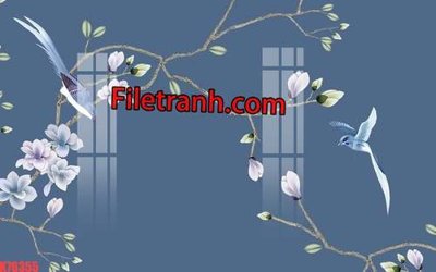 Tải file File tranh gốc dán tường hươu nai sừng K76355 (gốc) chủ đề tâm linh