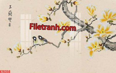 File gốc File tranh gốc dán tường hươu nai sừng K76358 (in tráng gương) sang trọng