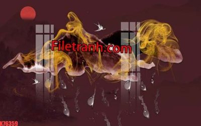 File tranh gốc File tranh gốc dán tường hươu nai sừng K76359 (sắc nét từng chi tiết)