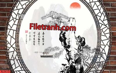 File gốc File tranh gốc dán tường hươu nai sừng K76360 (bản quyền) cho in ấn