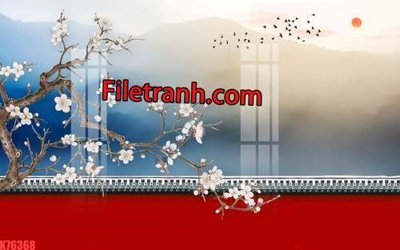 Download file gốc File tranh gốc dán tường hươu nai sừng K76368 (in mica) trang trí