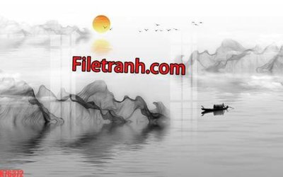 File gốc File tranh gốc dán tường hươu nai sừng K76372 (chuẩn CMYK) cho nhà in