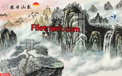 File in ấn File tranh gốc dán tường hươu nai sừng K76378 (bản gốc) sắc nét