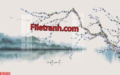 File in trần File tranh gốc dán tường hươu nai sừng K76382 (file gốc) xuyên sáng