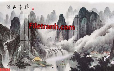 File tranh File tranh gốc dán tường hươu nai sừng K76389 (ảnh gốc) sắc nét hoàn hảo