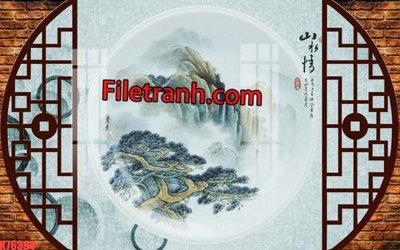 File PSD File tranh gốc dán tường hươu nai sừng K76394 (nguyên gốc) chất lượng cao