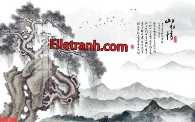 File tranh in trần File tranh gốc dán tường hươu nai sừng K76409 (ảnh gốc siêu nét)