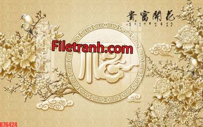 Tải file File tranh gốc dán tường hươu nai sừng K76424 (ảnh gốc) file AI/EPS