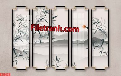 File gốc File tranh gốc dán tường hươu nai sừng K76428 (in tráng gương) nghệ thuật