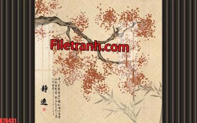 File in ấn File tranh gốc dán tường hươu nai sừng K76431 (bản gốc) chất lượng cao